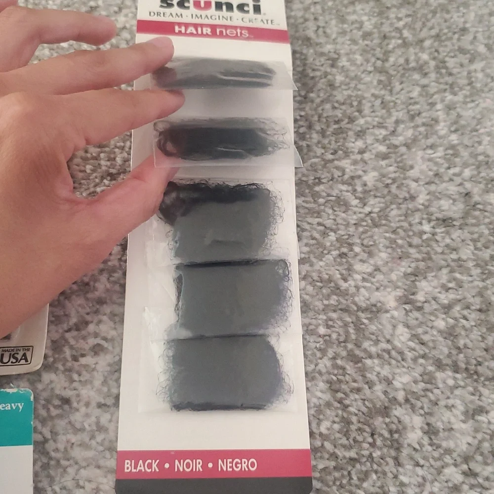 Assortment Of Hair Pins And Hair Nets In Black NWT